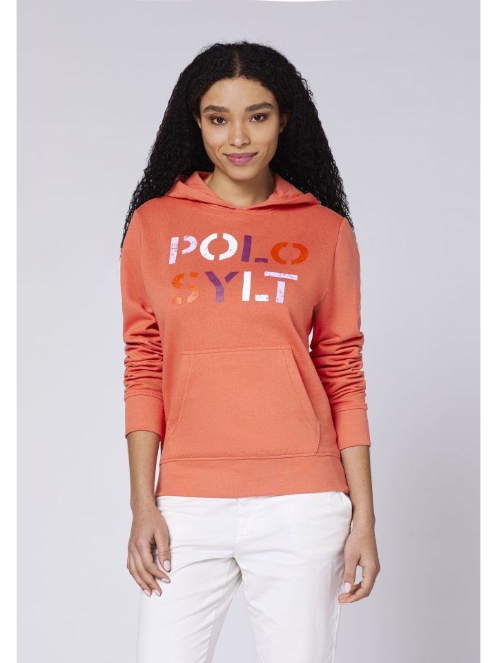 Polo Sylt Kapuzenpullover in Orange günstig kaufen