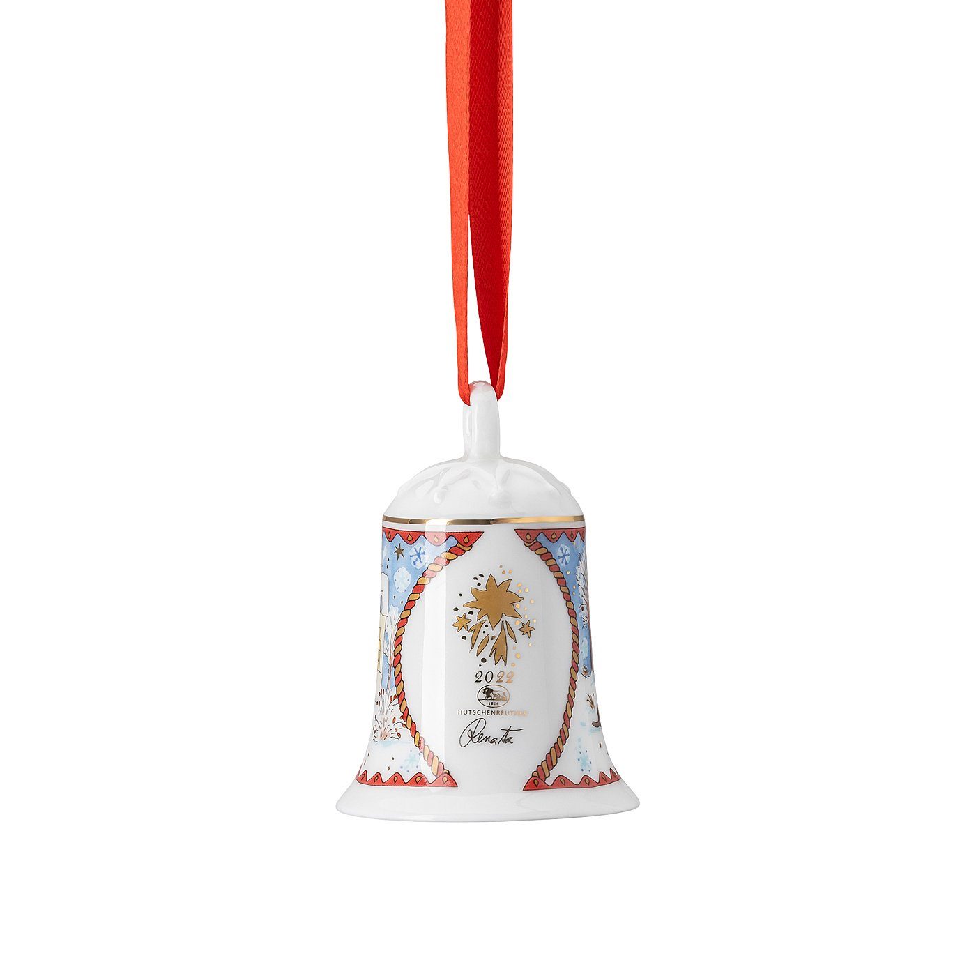 Hutschenreuther Christbaumschmuck Porzellanglocke Weihnachtsglocke 22 Porzellanglocke