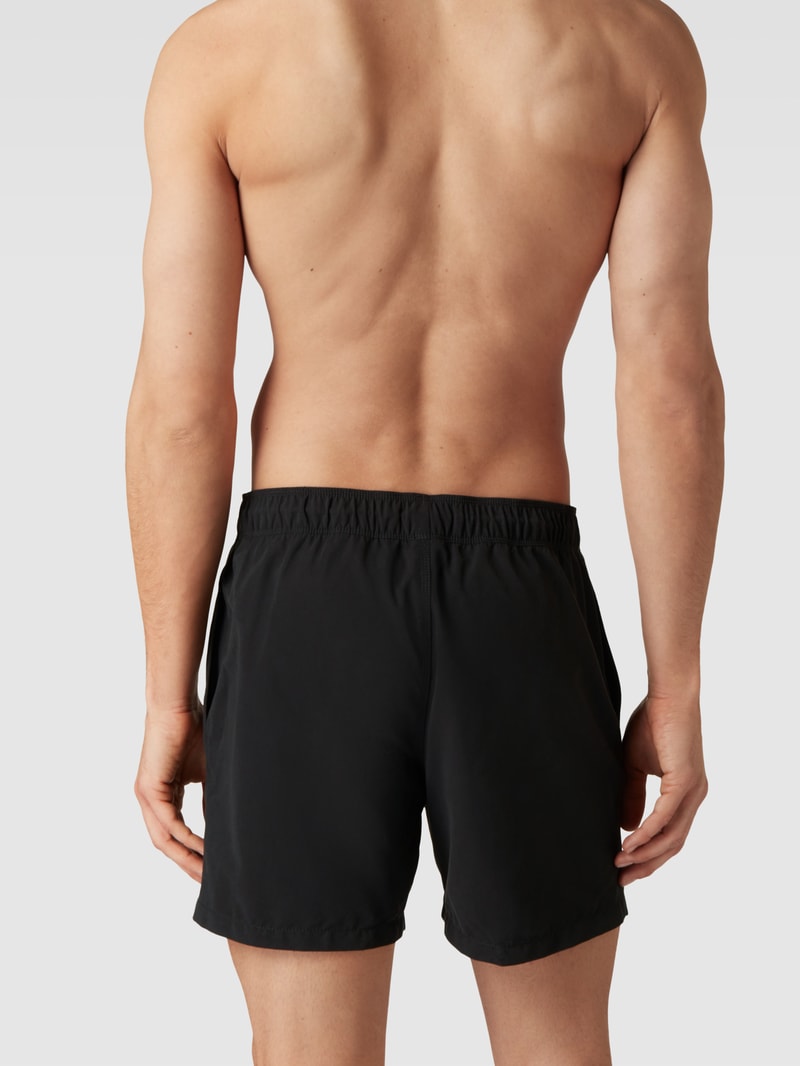 Badehose mit Label-Detail in schwarz