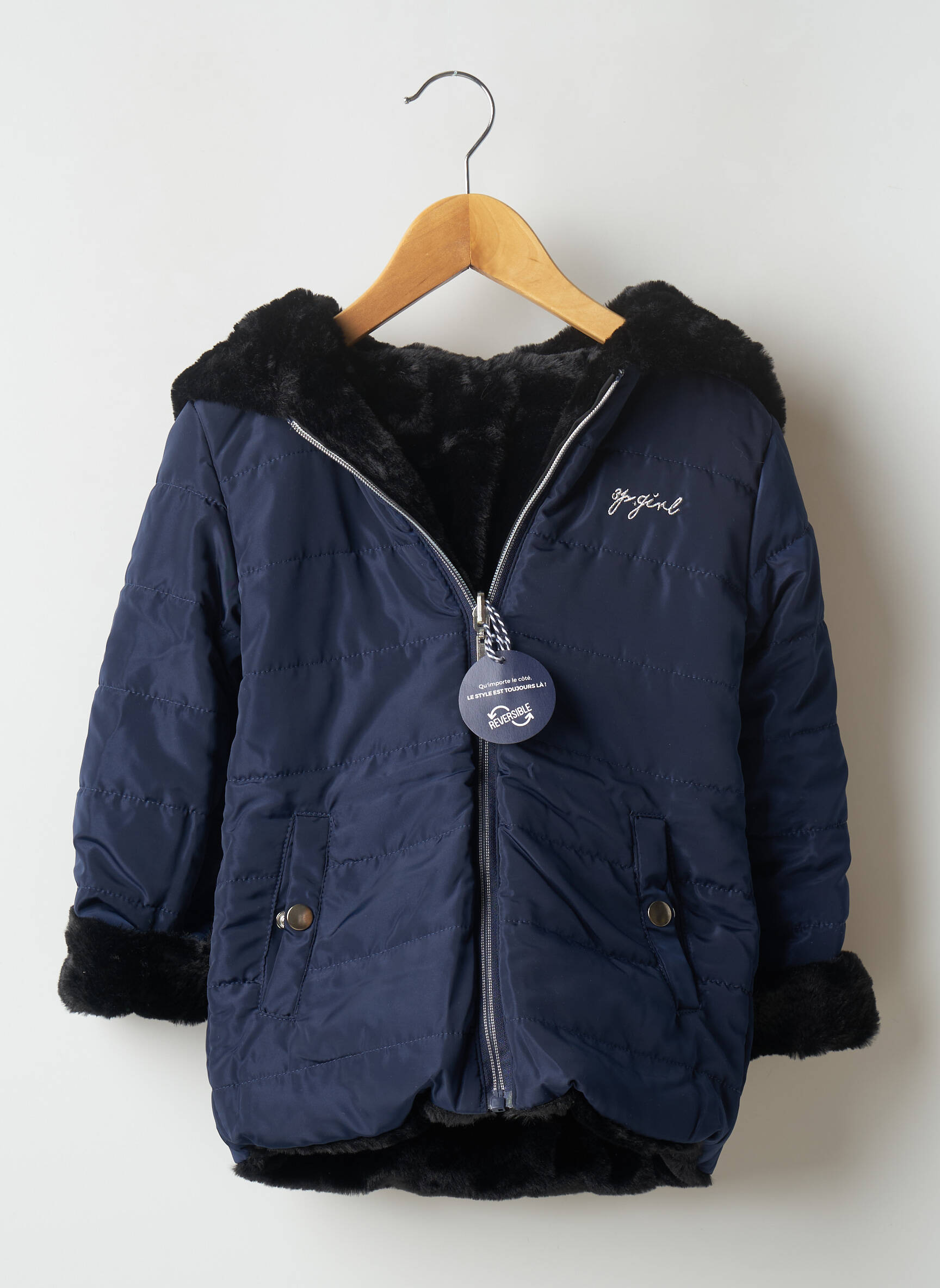 3 Pommes Parkas Fille couleur noir