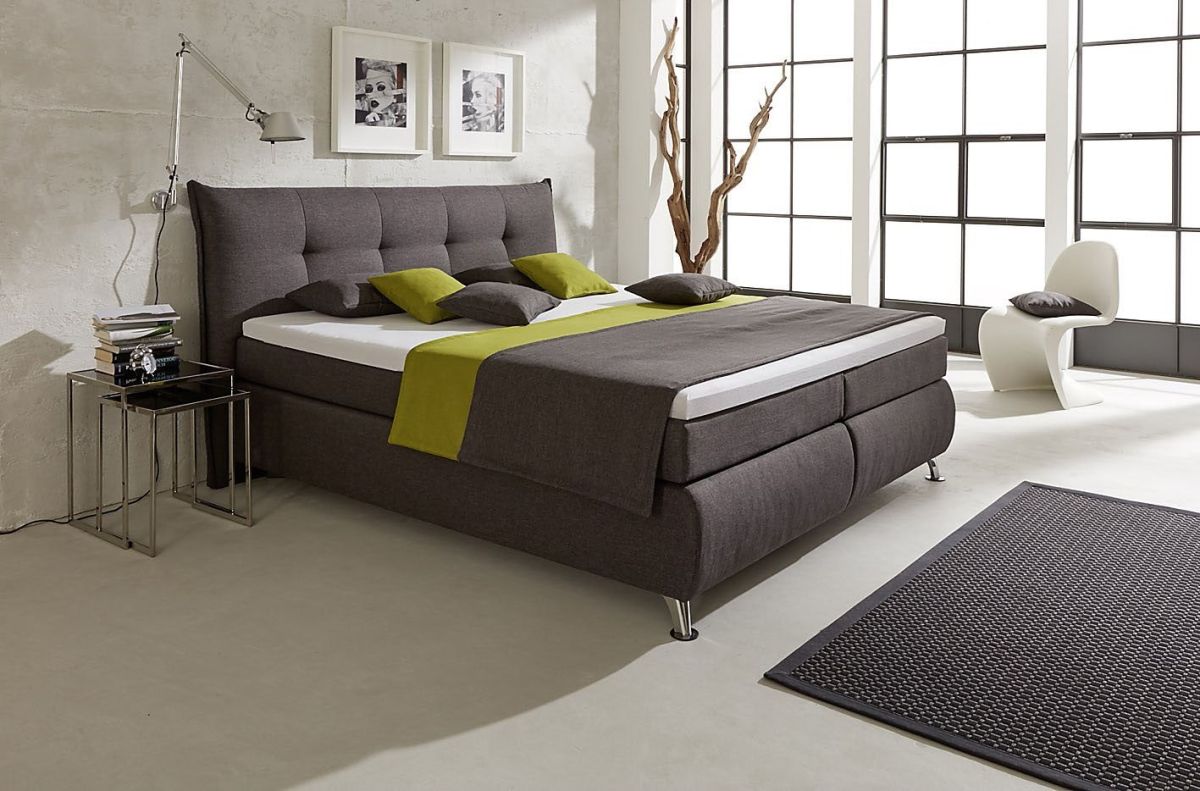 Boxspringbett Roxia Grau 180 x 200 cm