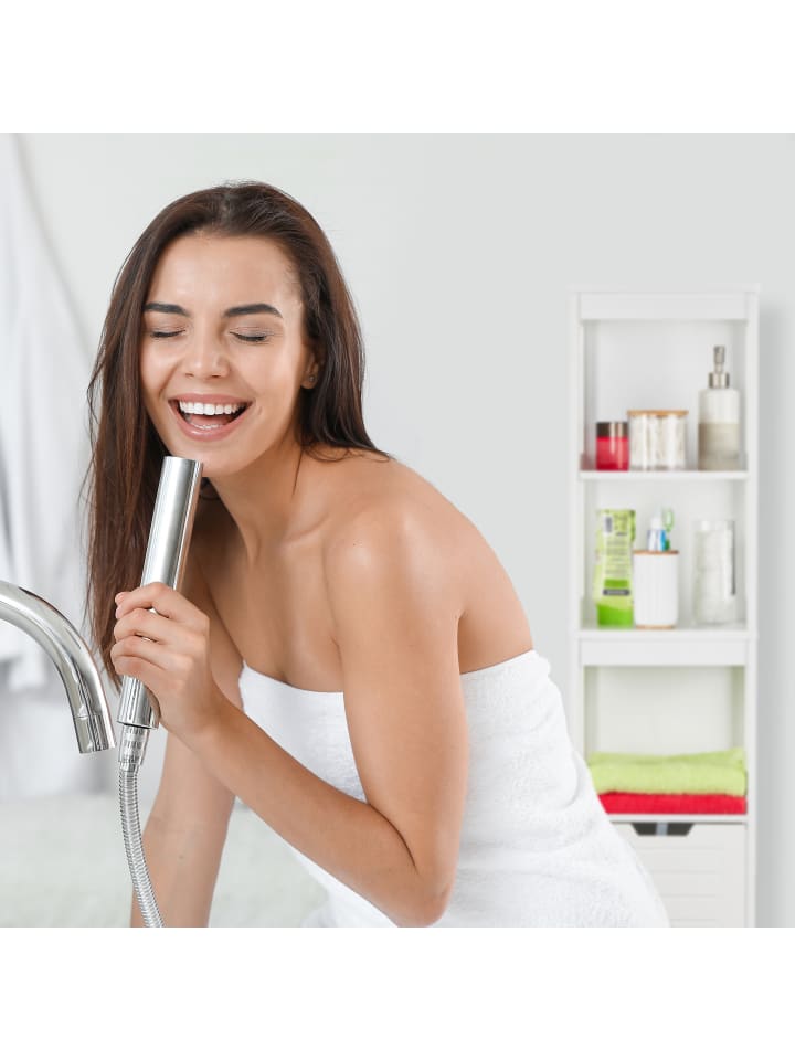 relaxdays Badezimmerschrank in Weiß - (B)30 x (H)144 x (T)30 cm günstig kaufen onesize