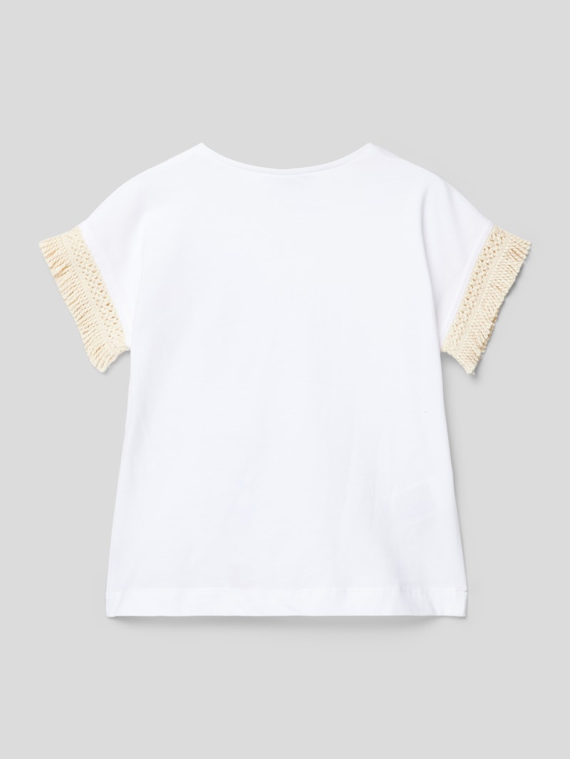 T-Shirt mit Motiv-Print in bleu