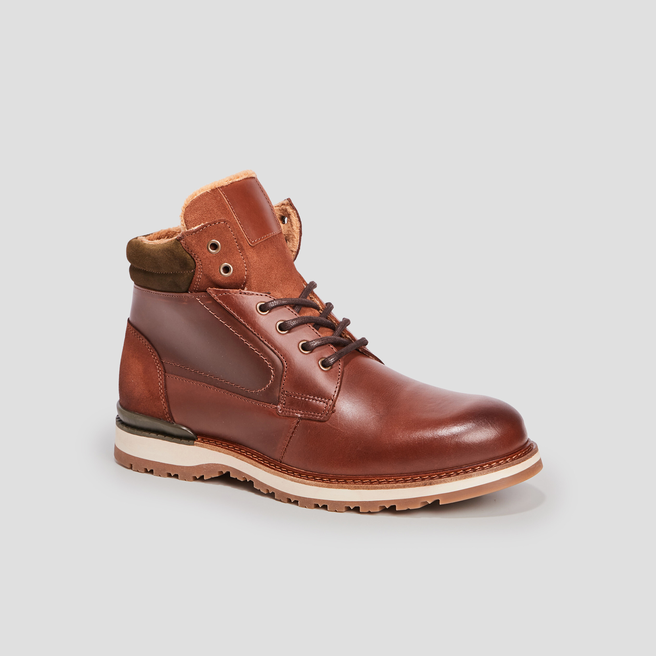 Bottines en cuir marron homme | La Halle