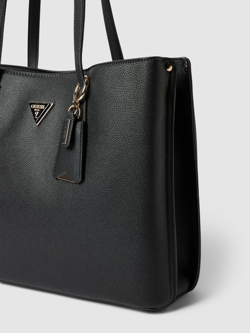 Handtasche mit Label-Applikation Modell 'MERIDIAN GIRLFRIEND' in graphit