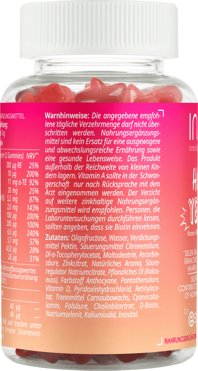 INAO Hair YEAH gummies by essence 60 St, 162 g