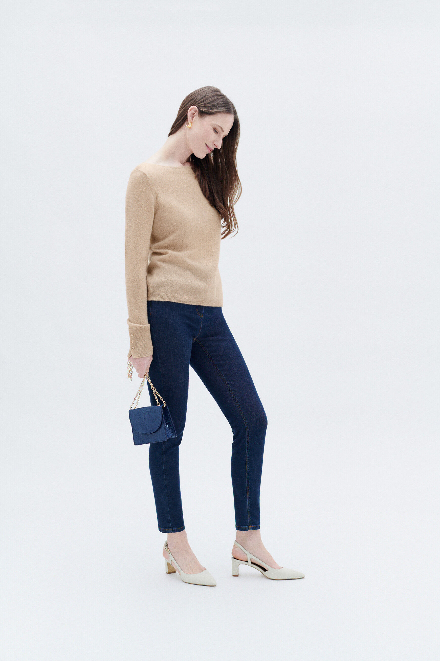 Pull mzoan marron femme