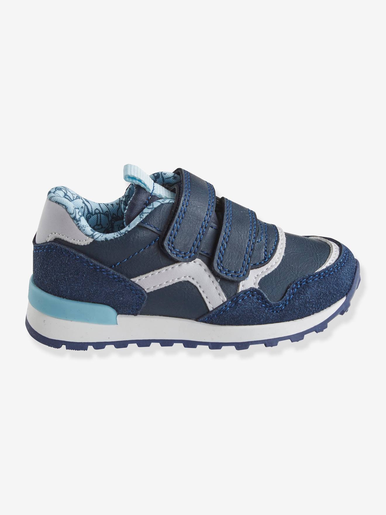 Vertbaudet Jungen Baby Sneakers, Klett - grau