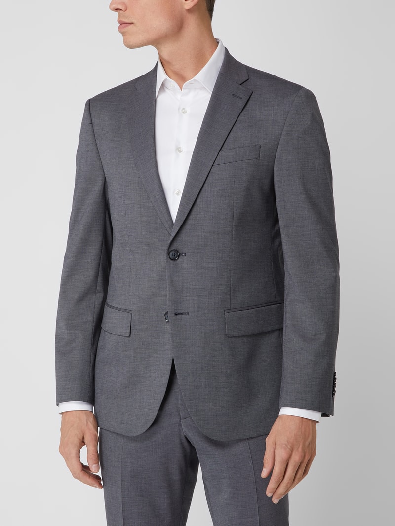 Modern Fit 2-Knopf-Sakko mit Stretch-Anteil Modell 'Grant' in anthrazit