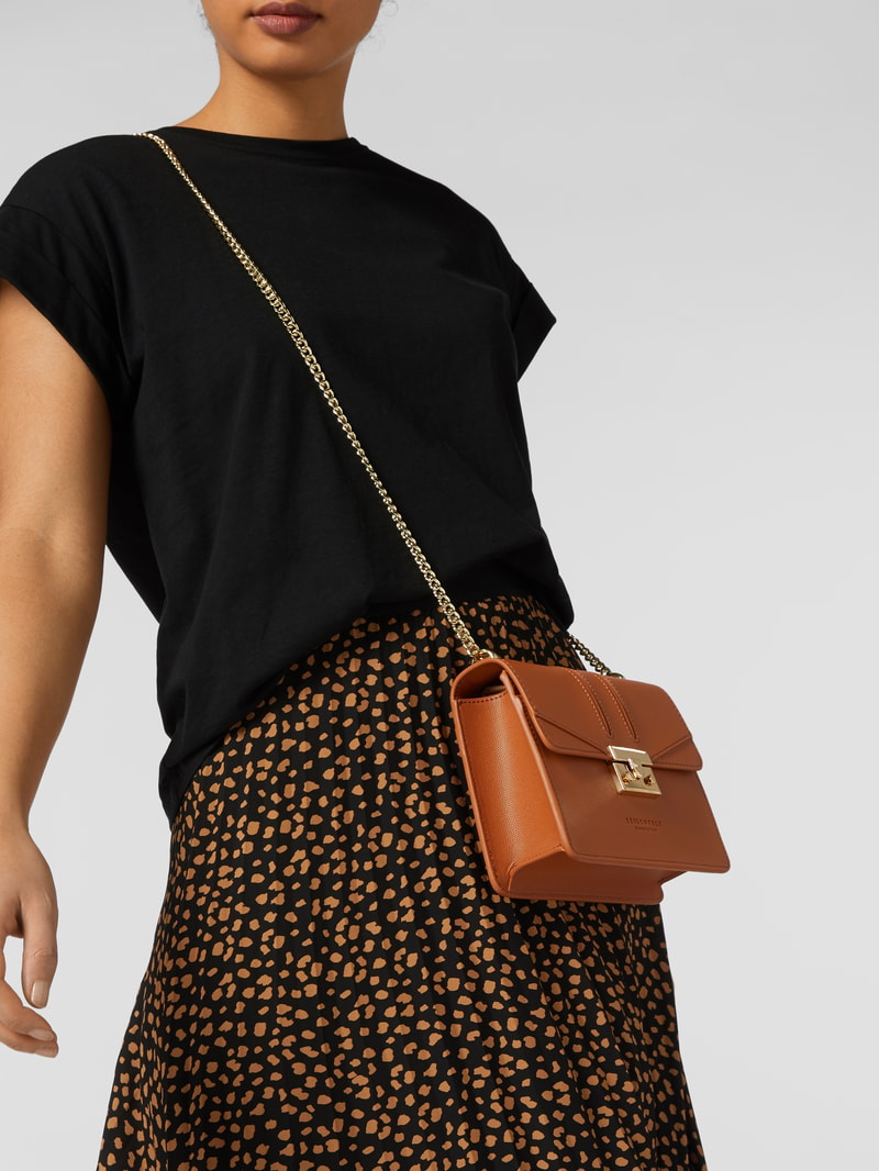 Crossbody Bag in Leder-Optik Modell 'Roros' in haselnuss braun