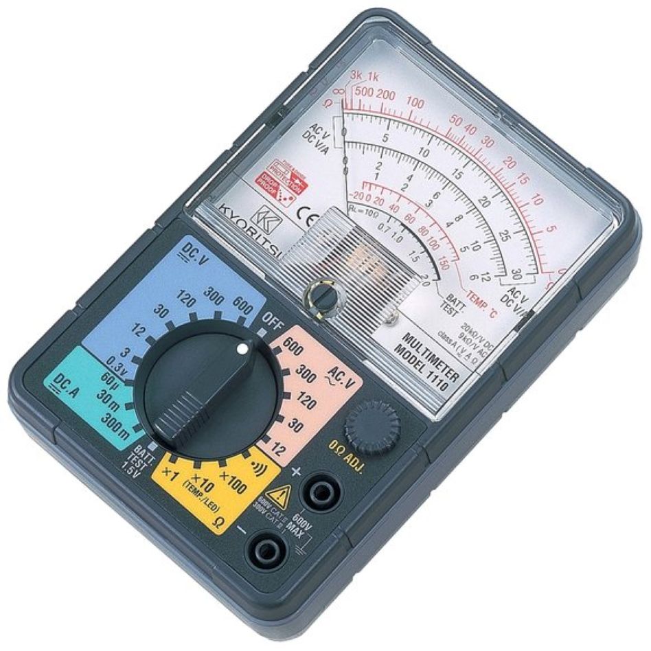 Kyoritsu 011100001A Analog-Multimeter 0-600 VAC/DC inklusive Tragetasche