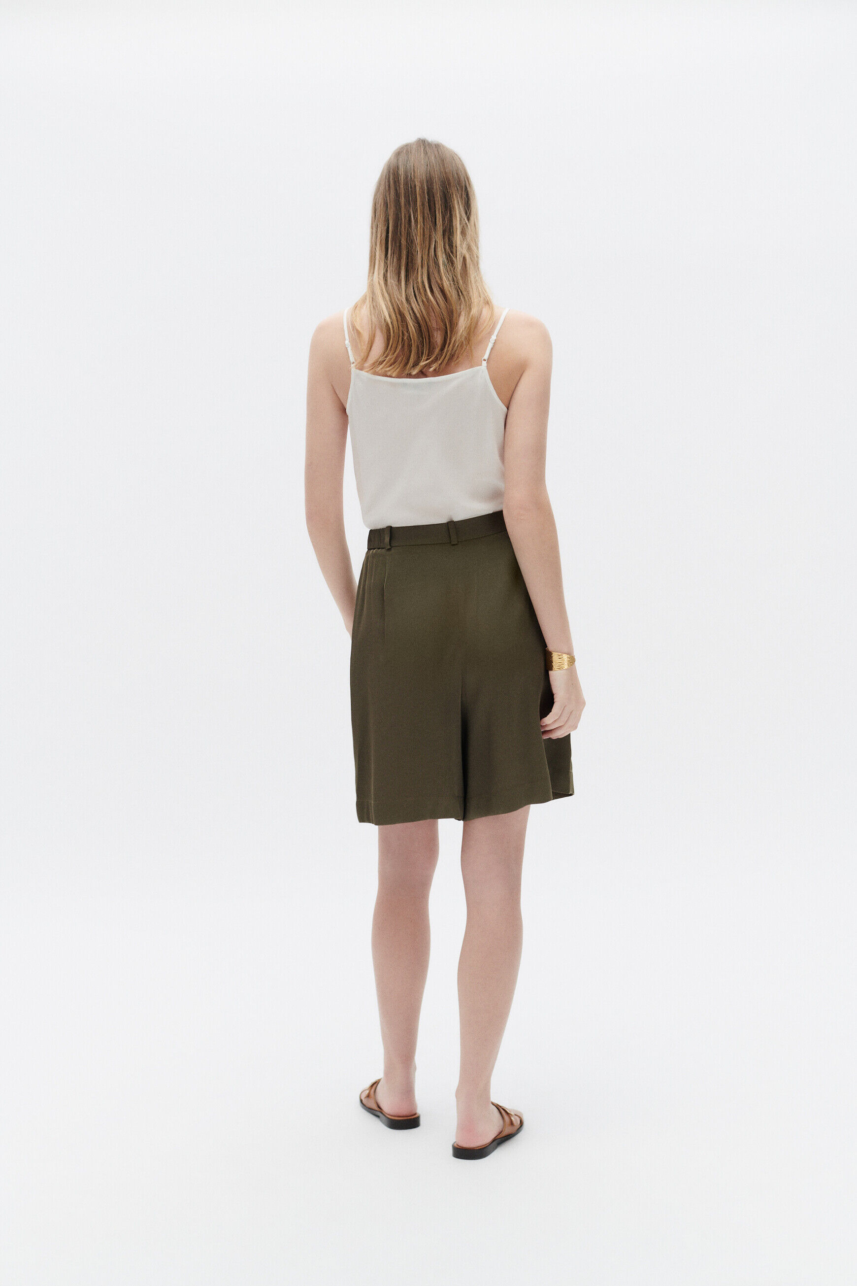 Pantalon pbrandon vert olive femme