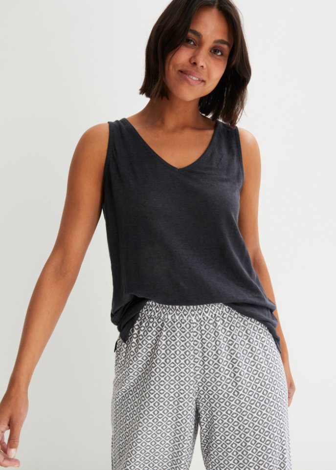 Leinen-Tanktop