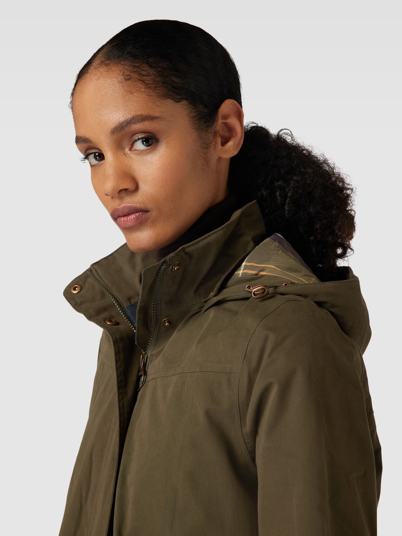 Jacke mit Eingrifftaschen Modell 'BUTTERCUP' in olivgrün