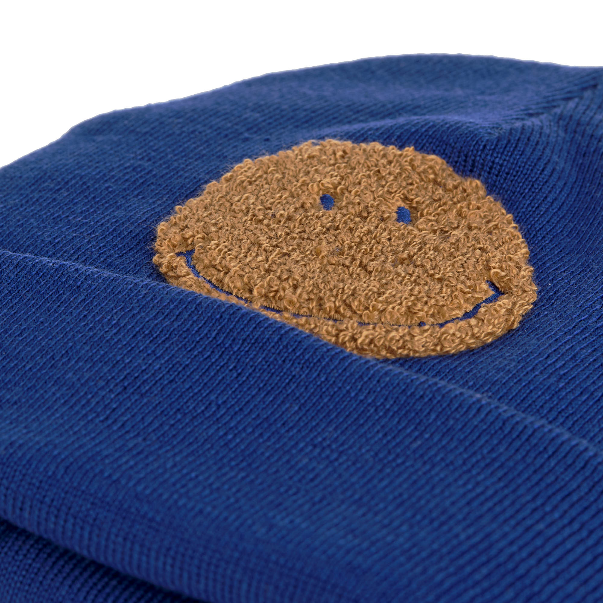 Beanie Mütze Kinder - Merino Wolle, Little Gang, Smile Blau