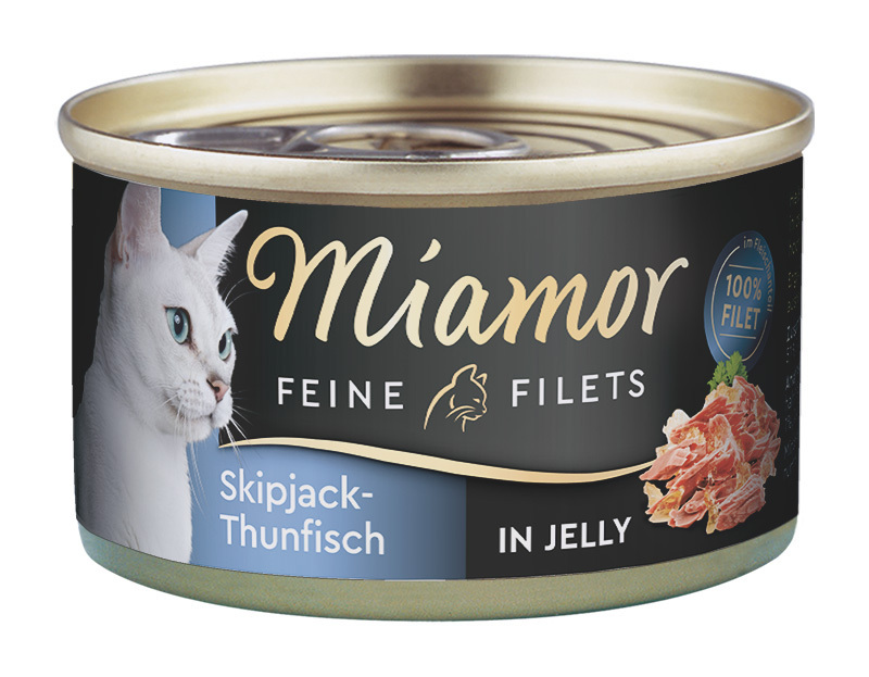Miamor Nassfutter Miamor Feine Filets in Jelly Skipjack-Thunfisch 96x100 g