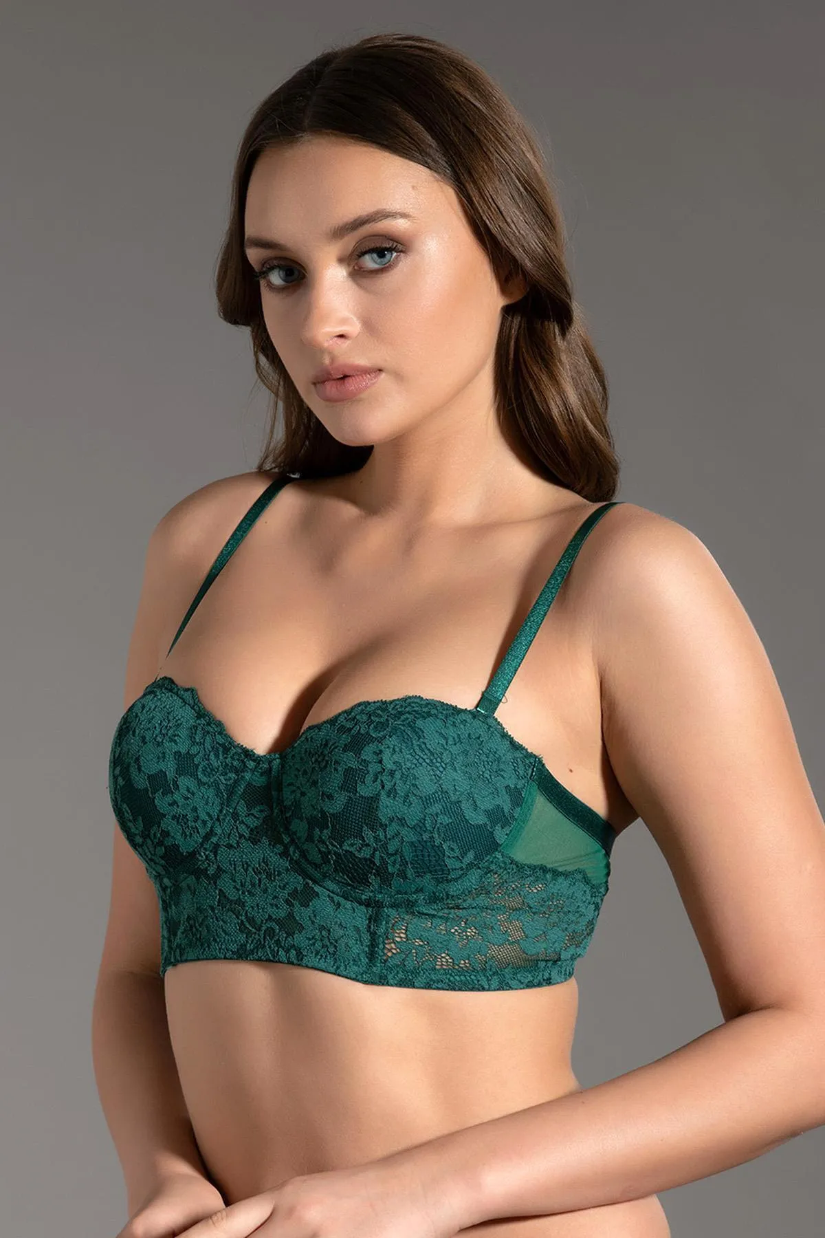 C&City  Unterstütztes trägerloses Bustier C15120 Grün