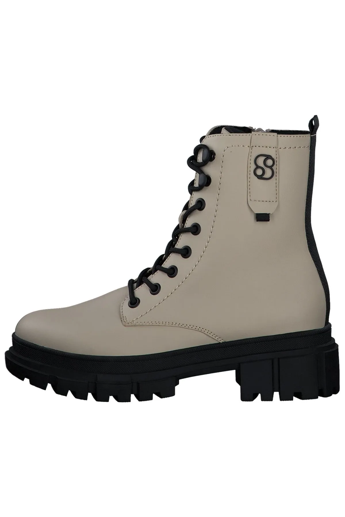 s.Oliver  Stiefelette - Beige - Blockabsatz