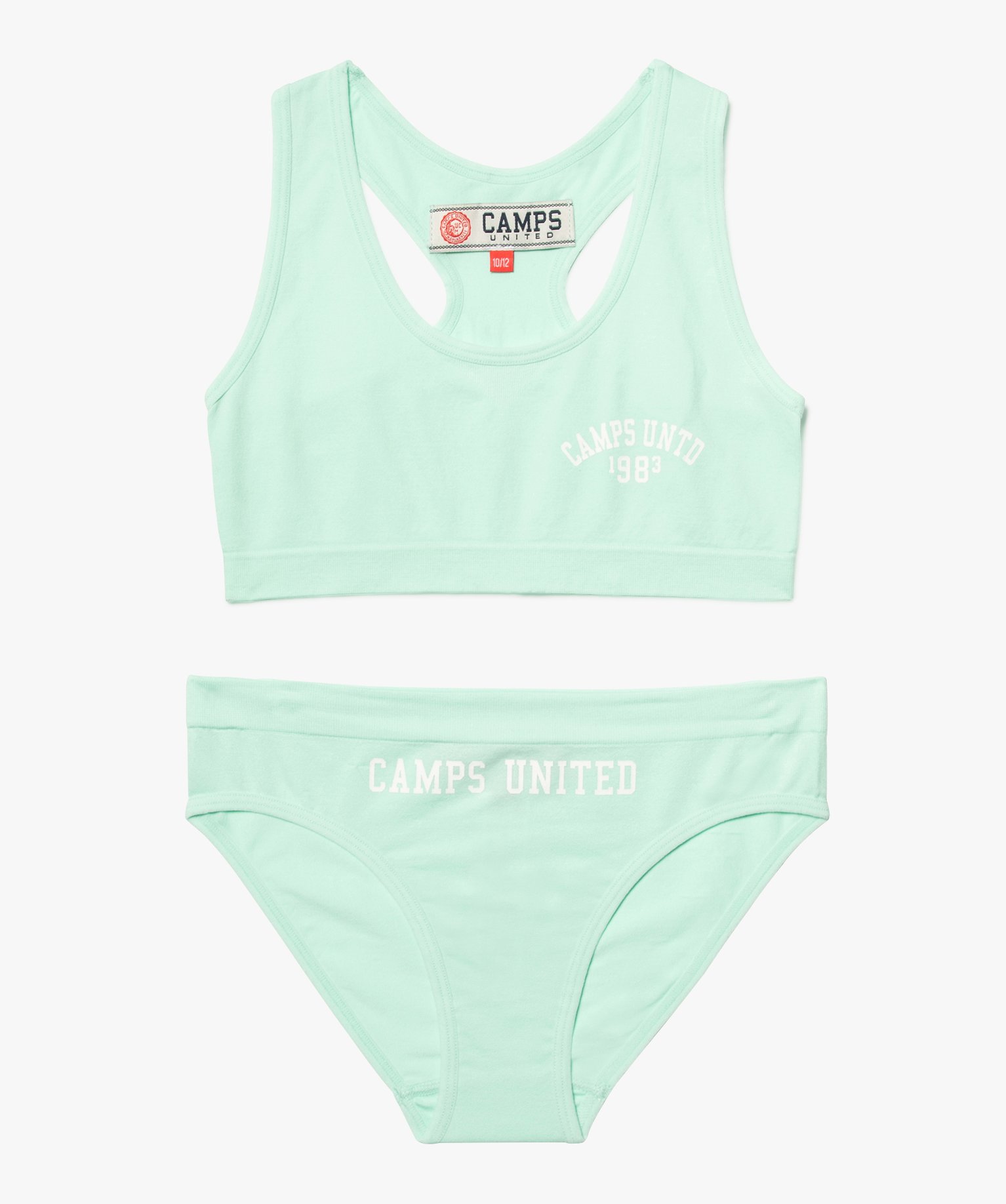 Ensemble fille 2 pièces : brassière + culotte en microfibr... bleu | GEMO