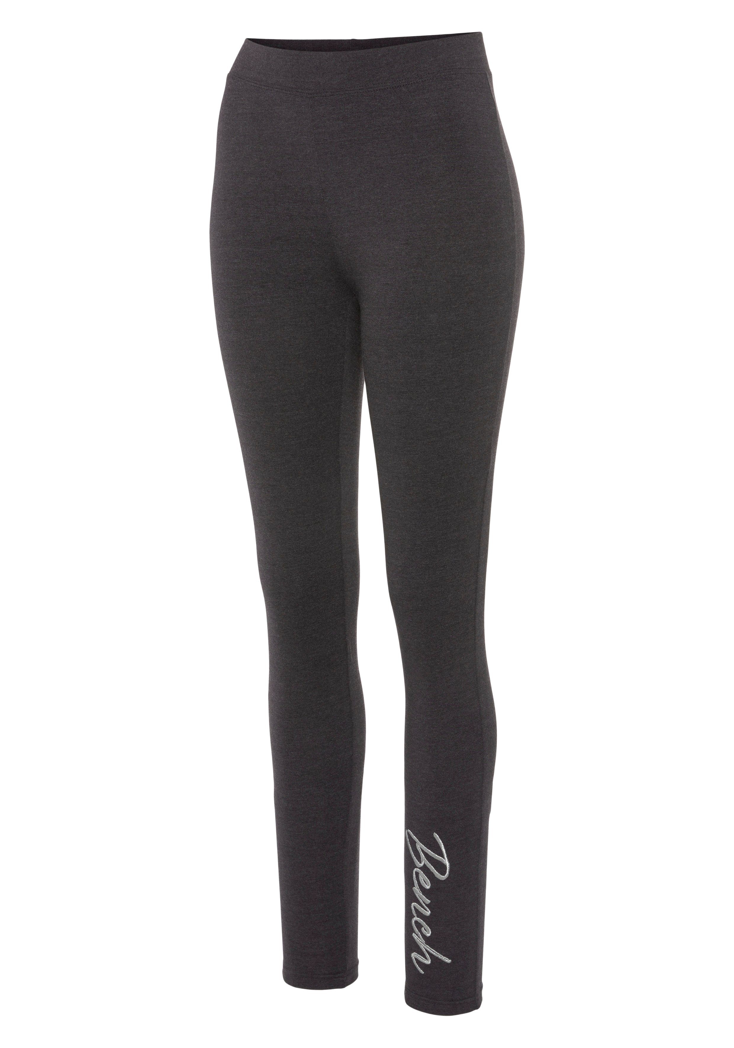 Bench. Leggings -Loungehose mit glänzender Logostickerei, Loungewear