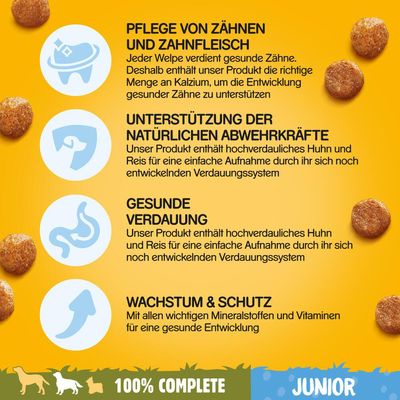 Pedigree Junior Medium mit Huhn & Reis
