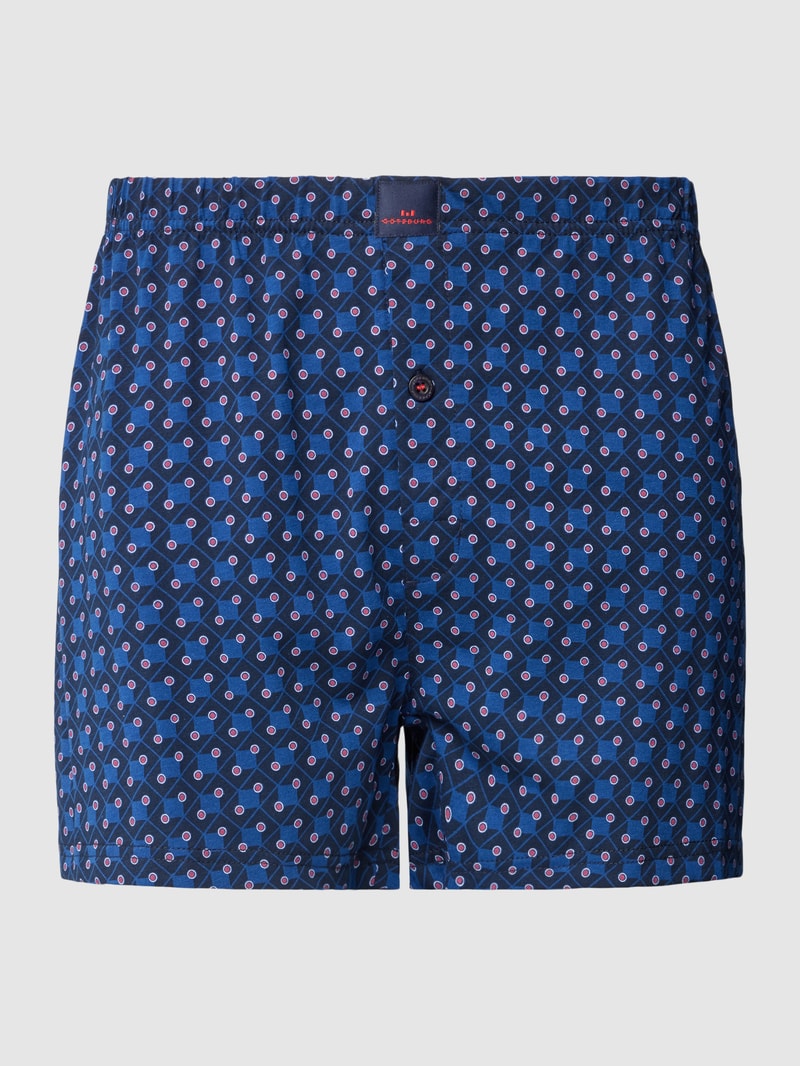 Boxershorts mit Label-Patch Modell 'KLIMA AKTIV' in dunkelblau