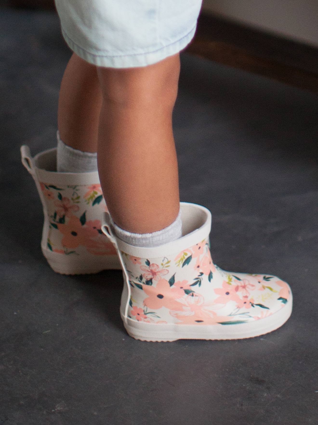 Bottes de pluie fille en caoutchouc rose pale