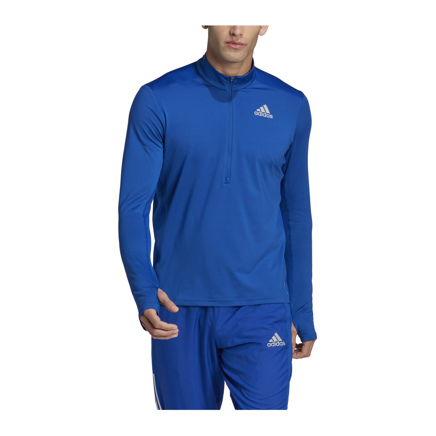adidas OTR 1/2 Zip Sweatshirt Running Blau