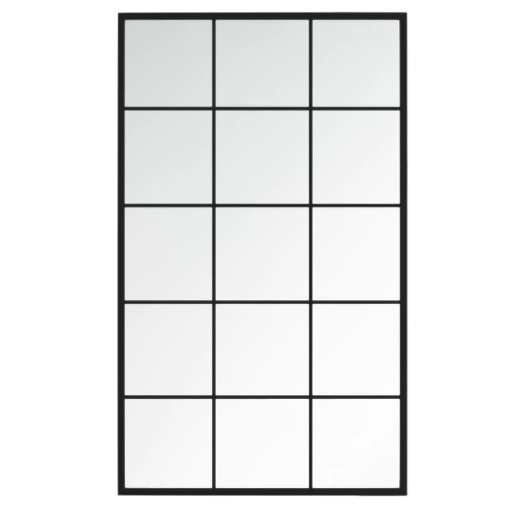 furnicato Wandspiegel Schwarz 100x60 cm Metall