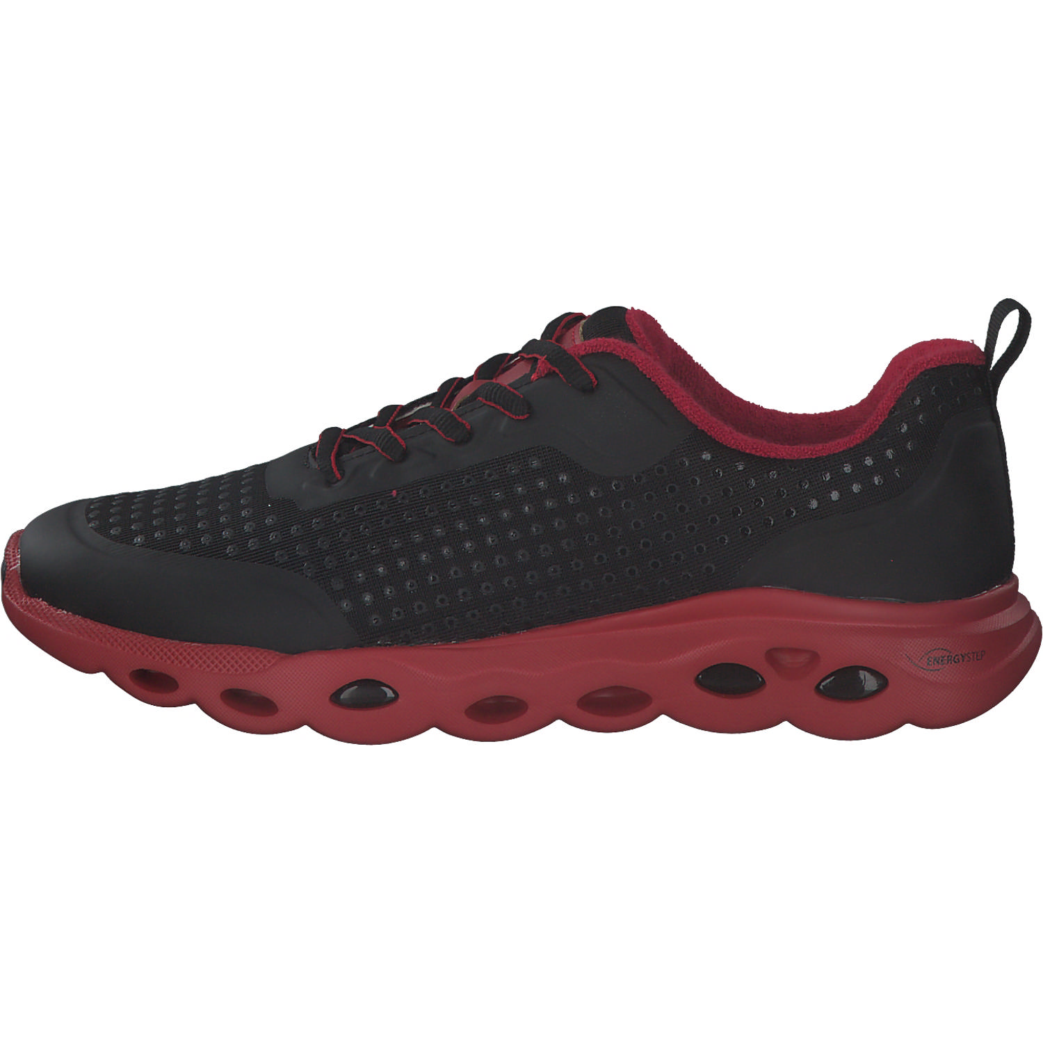 Ara Malibu 12110, Sneakers Low, Damen, SCHWARZ/ROT