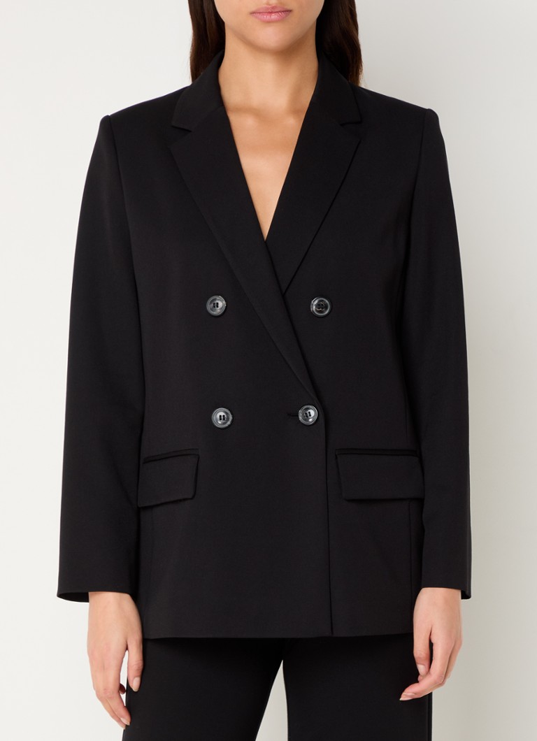 Sisley Double-breasted blazer with shoulder pads