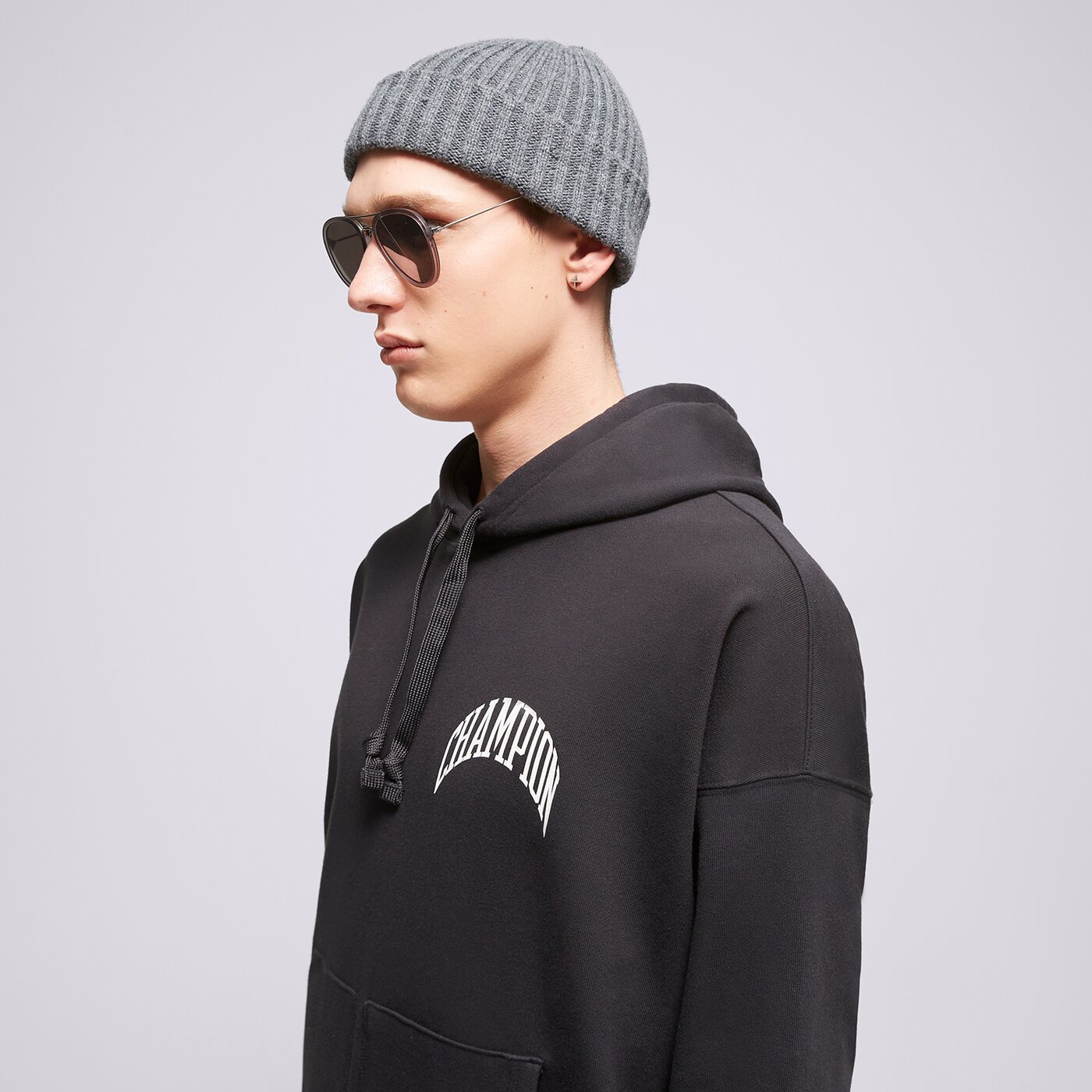 CHAMPION HOODIE HOODED SWEATSHIRT Schwarz