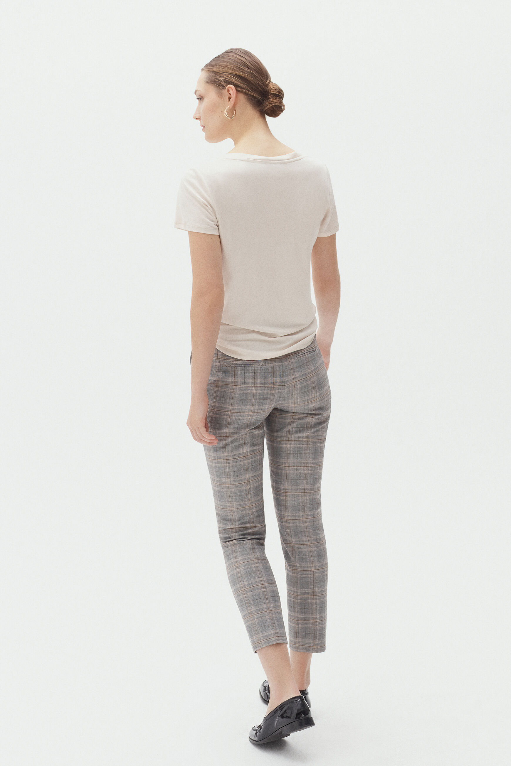 pantalon mario gris clair femme