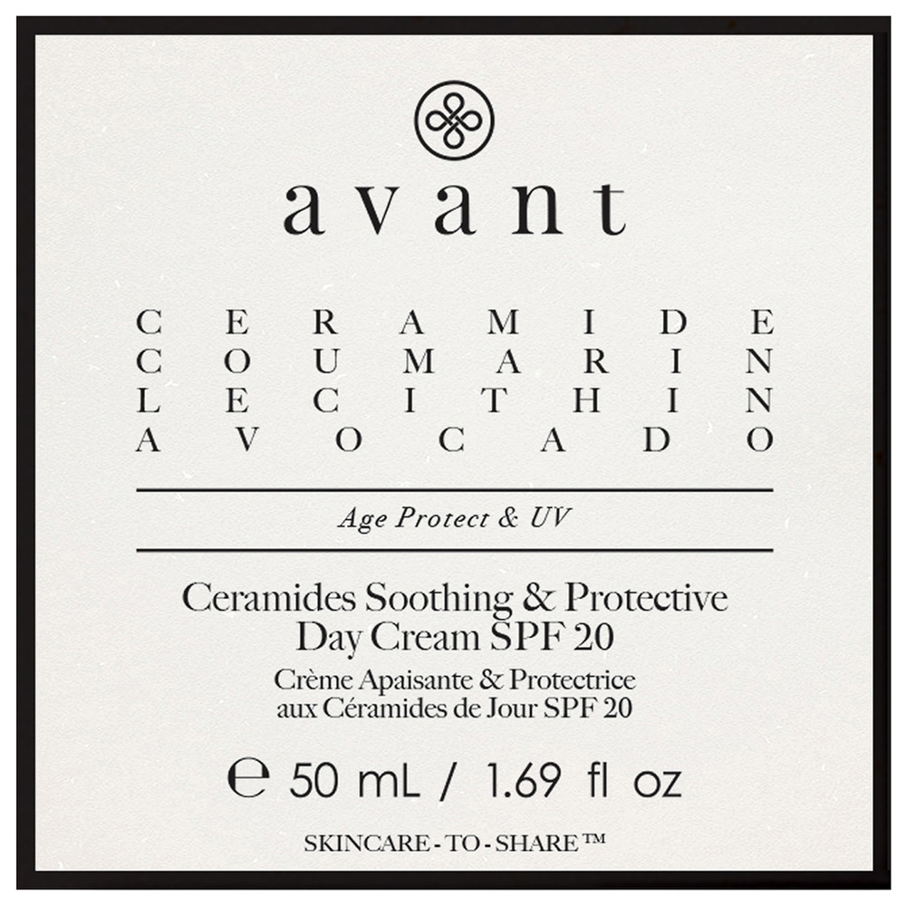 Avant Skincare Crème Apaisante et Protectrice aux Céramides de Jour SPF 20 Hydratants et Mists