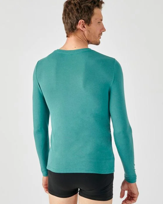 T-shirt col rond fine côte Thermolactyl Sensitive, manches longues