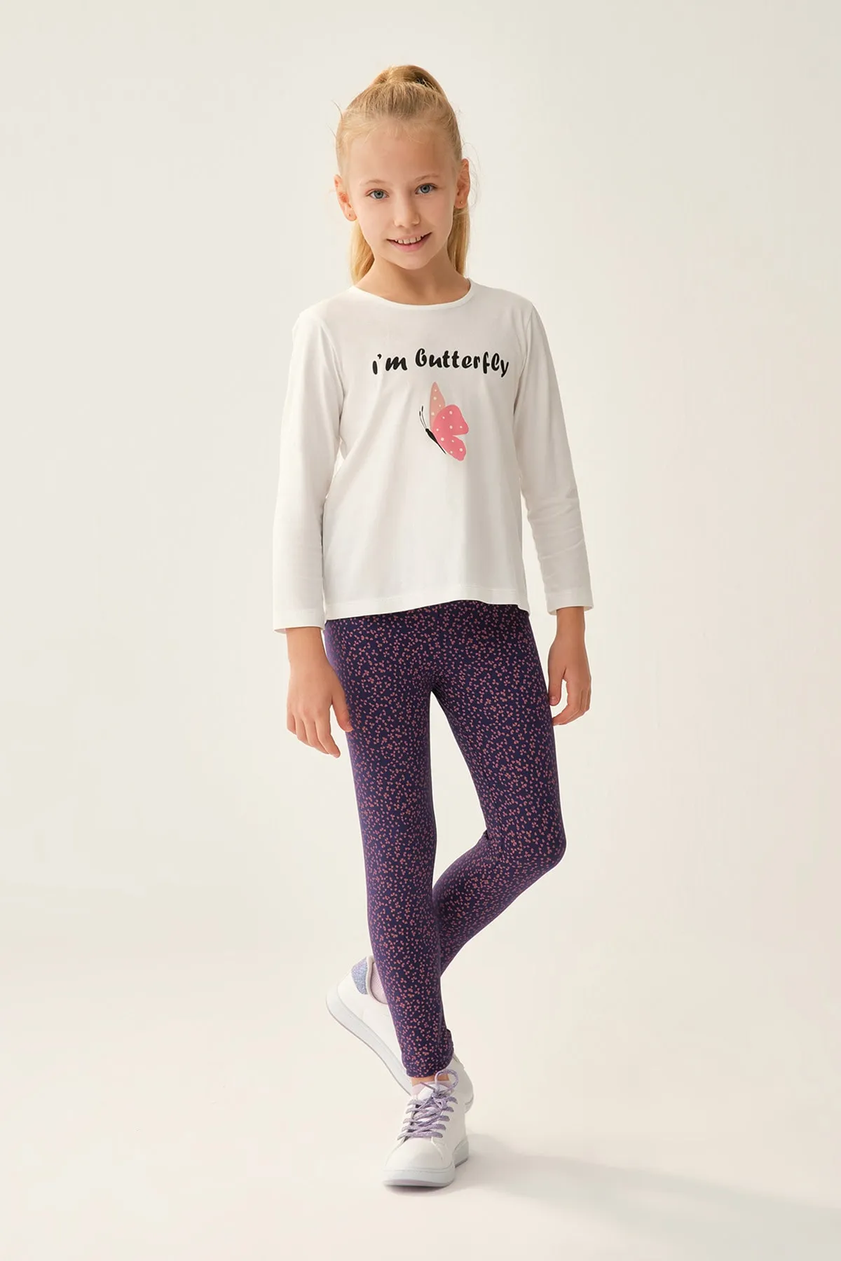 Dagi  Marineblaue bedruckte Strumpfhose