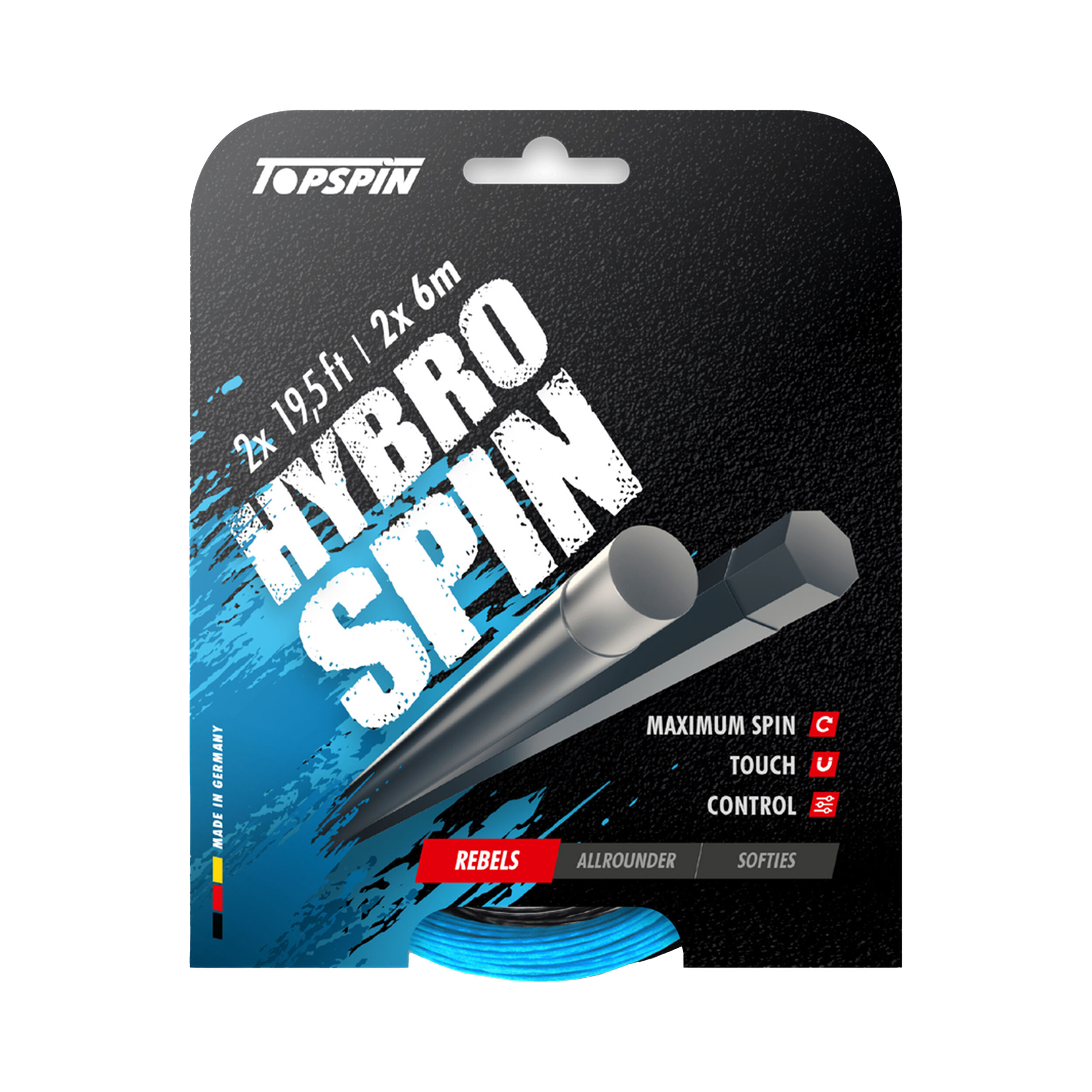 Hybro Spin 2 X 6m Saitenset - Hellblau