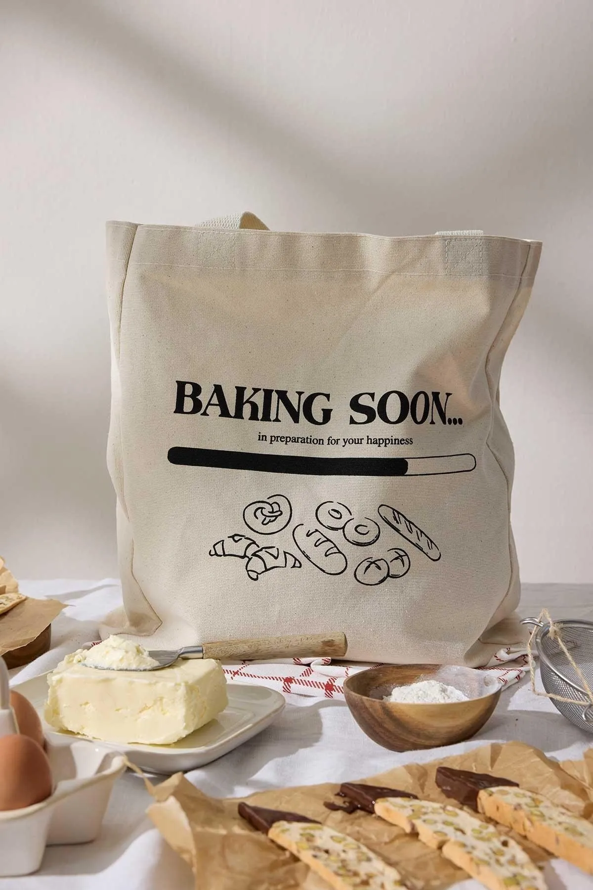Manuka  BEDRUCKTE GÄSTE STOFFTASCHE BACKEN