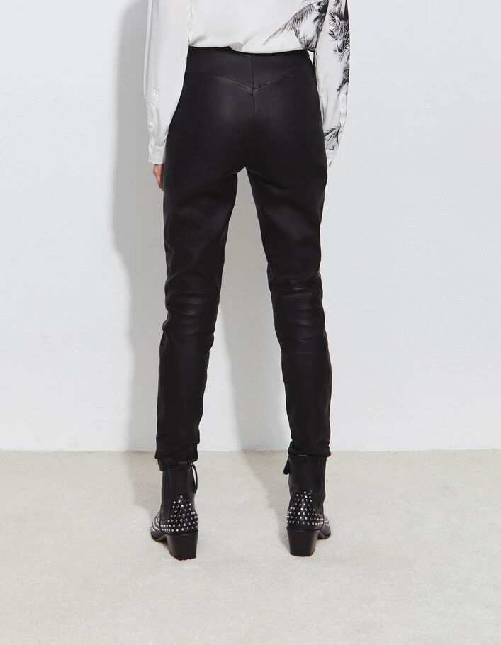 Pure Edition slim en cuir noir avec poches zippées femme