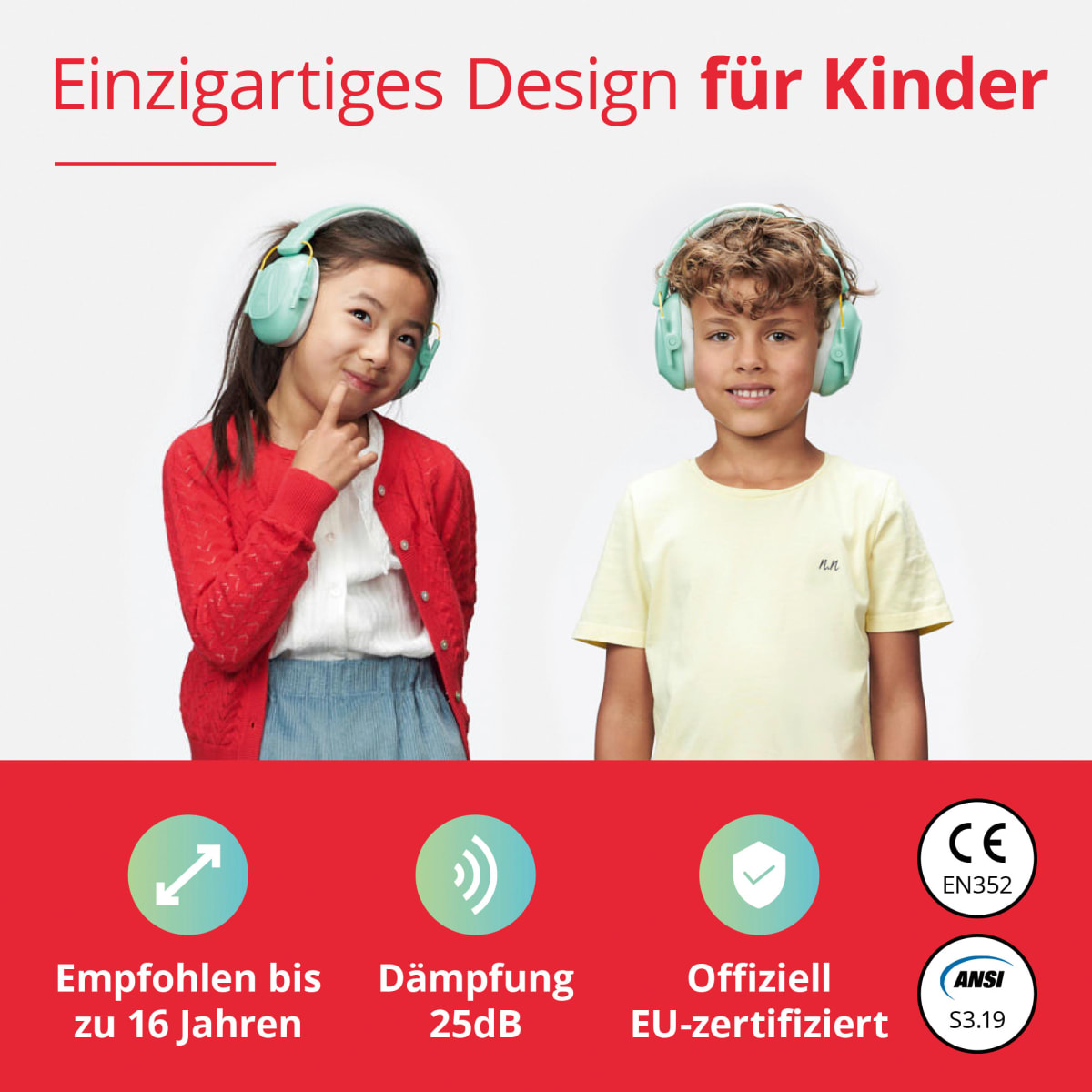 Gehörschutz Kinder Muffy mint, 1 St