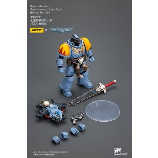 Warhammer 40k Actionfigur 1/18 Space Marines Space Wolves Claw Pack Brother Torrvald 12 cm