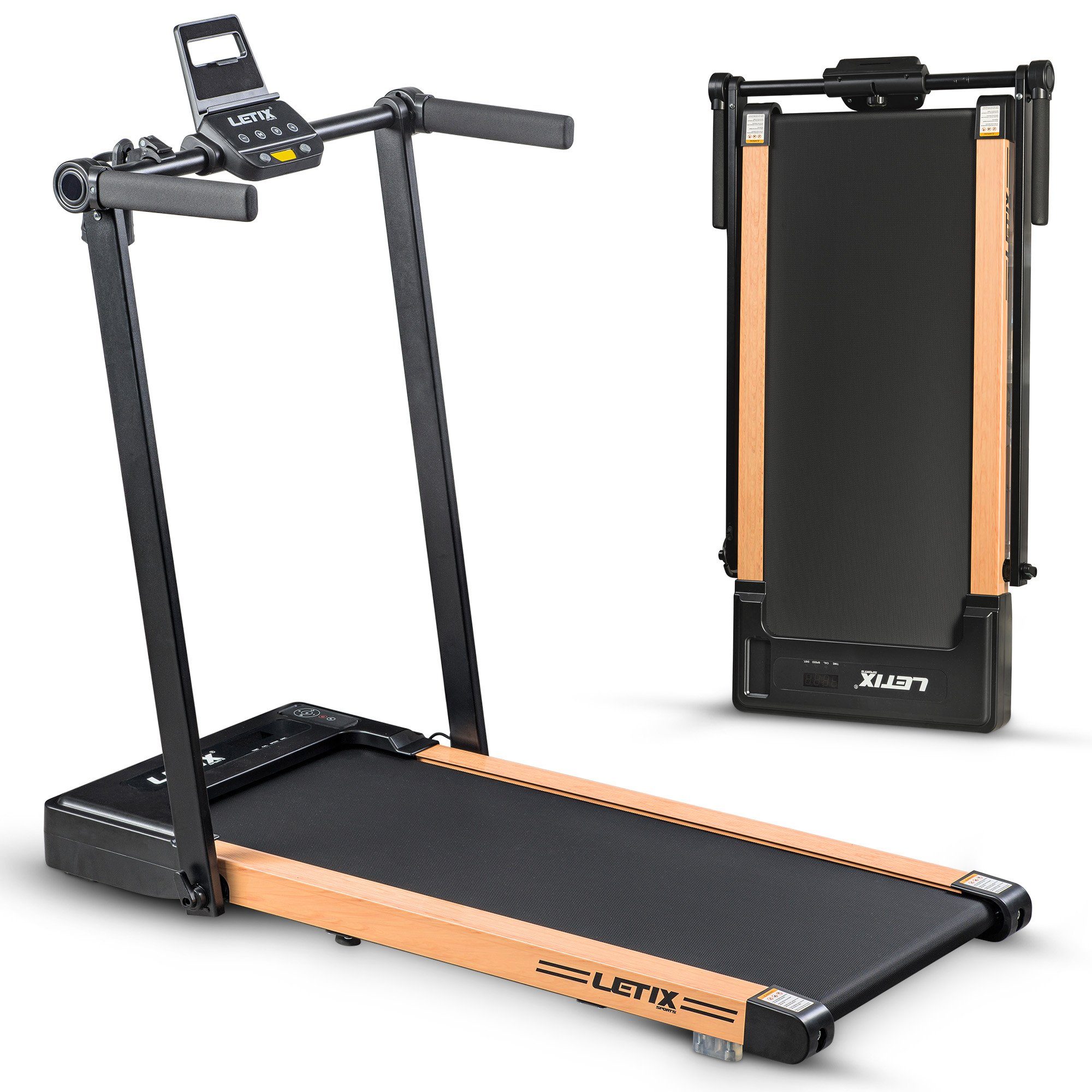 Letix Sports Laufband FoldPro 2in1 mit LCD-Display, Bluetooth & APP Funktion, für zu Hause und Büro, motorisiertes Fitnessgerät, Heimtrainer