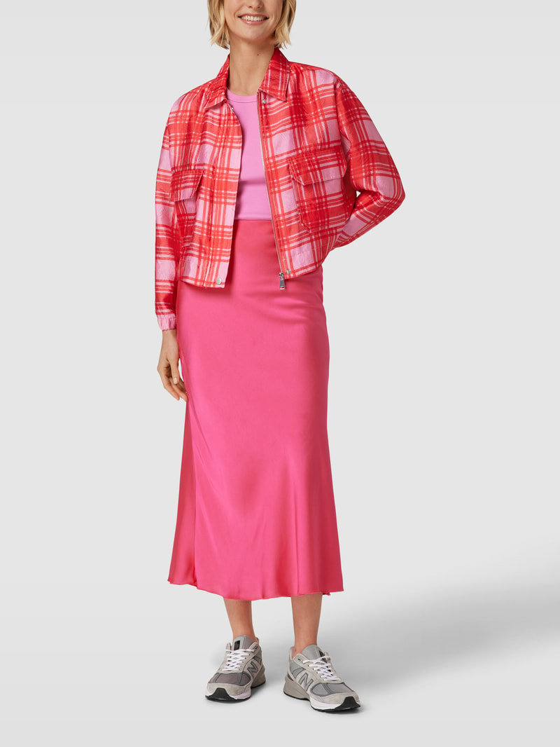 Maxirock mit Strukturmuster in fuchsia