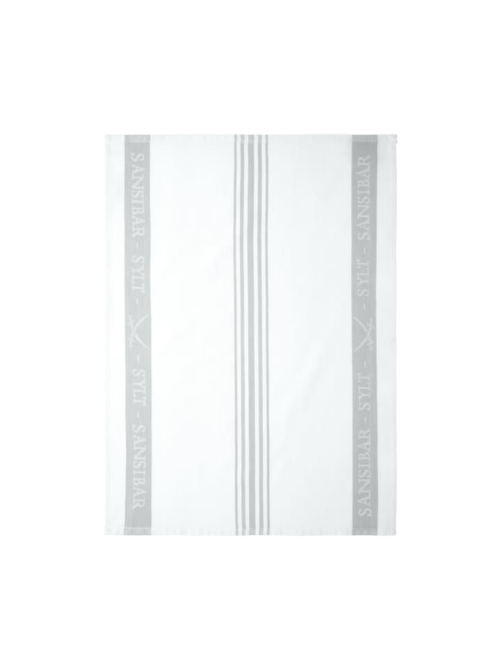 Sansibar 3-teiliges Set: Geschirrtuch Set in Natur/Silber günstig kaufen 50 x 70 cm