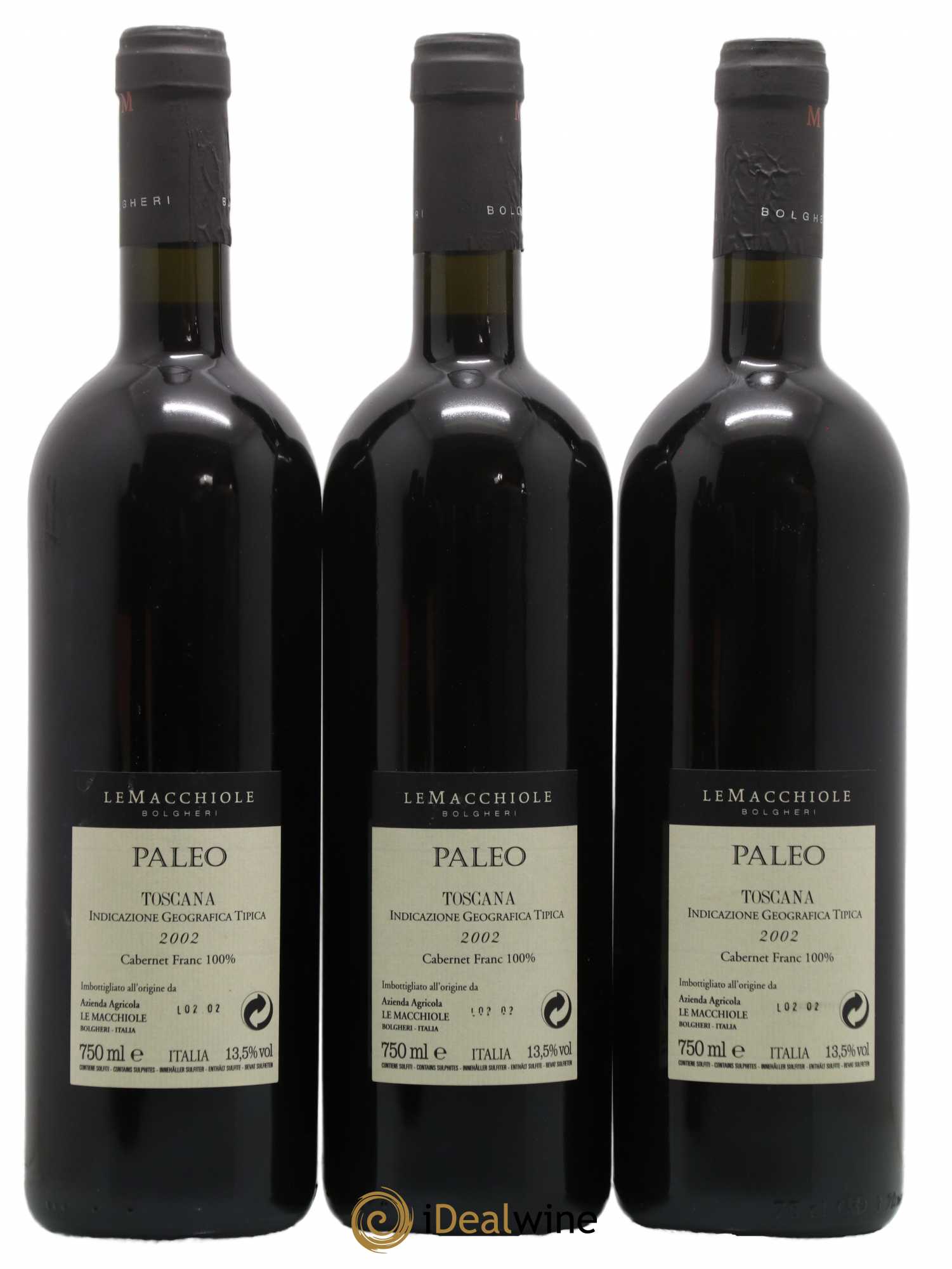 Toscana IGT Le Macchiole Paléo  2002 - Lot de 6 Bouteilles