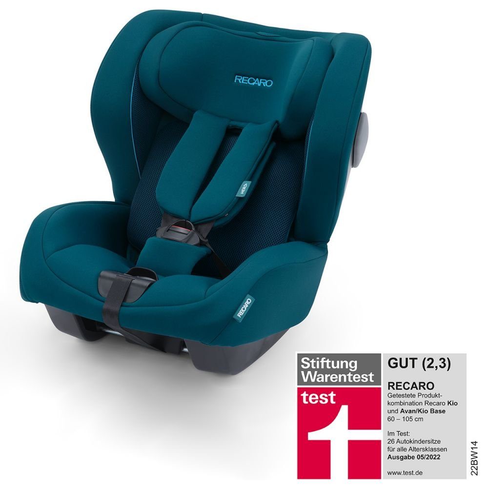 RECARO Autokindersitz Kio i-Size - Teal Green, bis: 18 kg, Kinder Autositz i-Size 60 cm - 105 cm / 3 Monate bis 4 Jahre