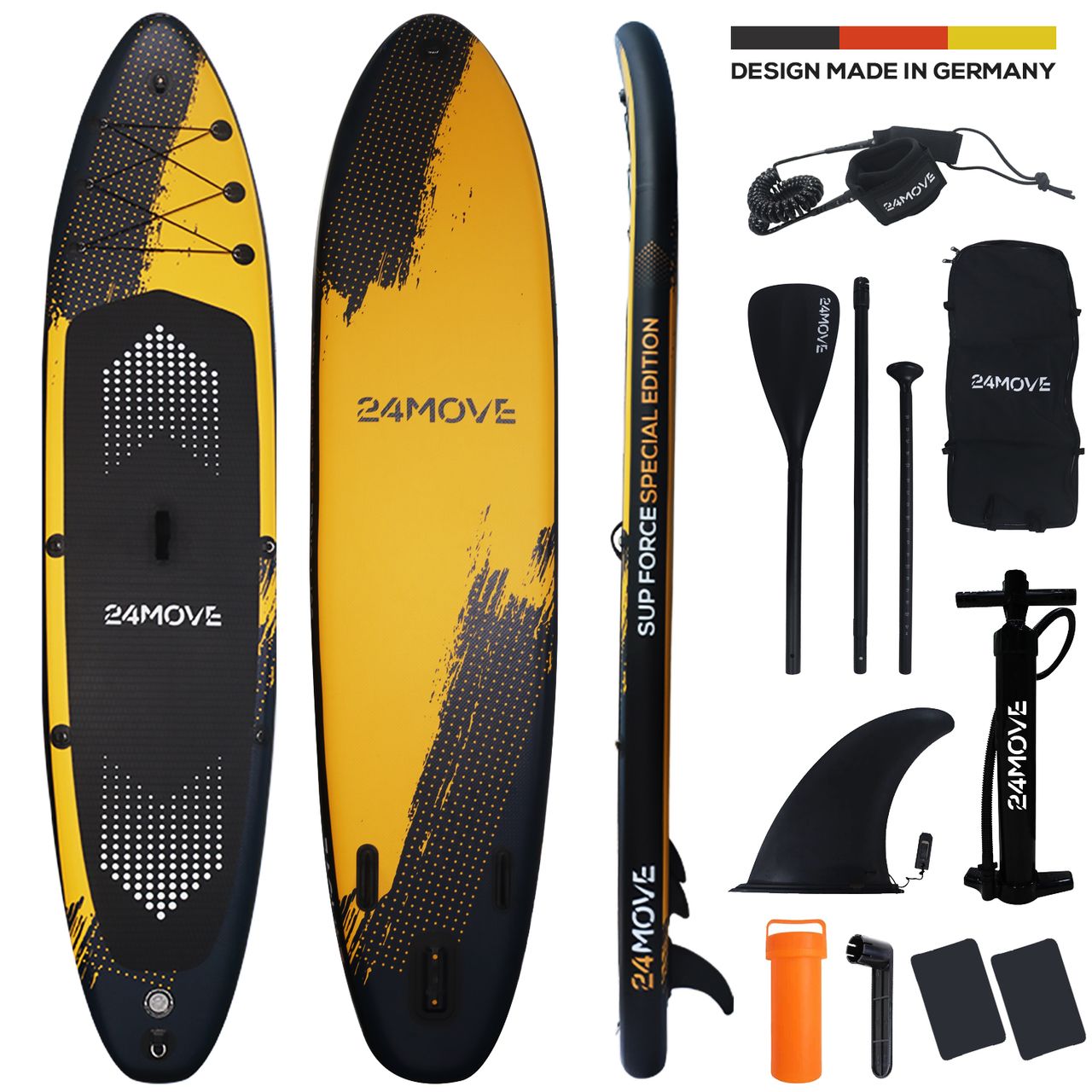 TroniTechnik 24MOVE® Standup Paddle Board SUP, inkl. Zubehör, Paddel Hochdruckpumpe,SPECIAL FORCE,366x80x15cm