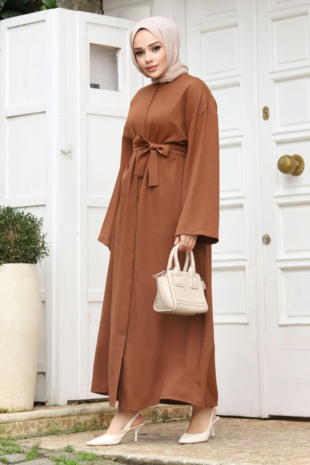 Tesettür Dünyası  Cap & Abaya - Braun - Basic