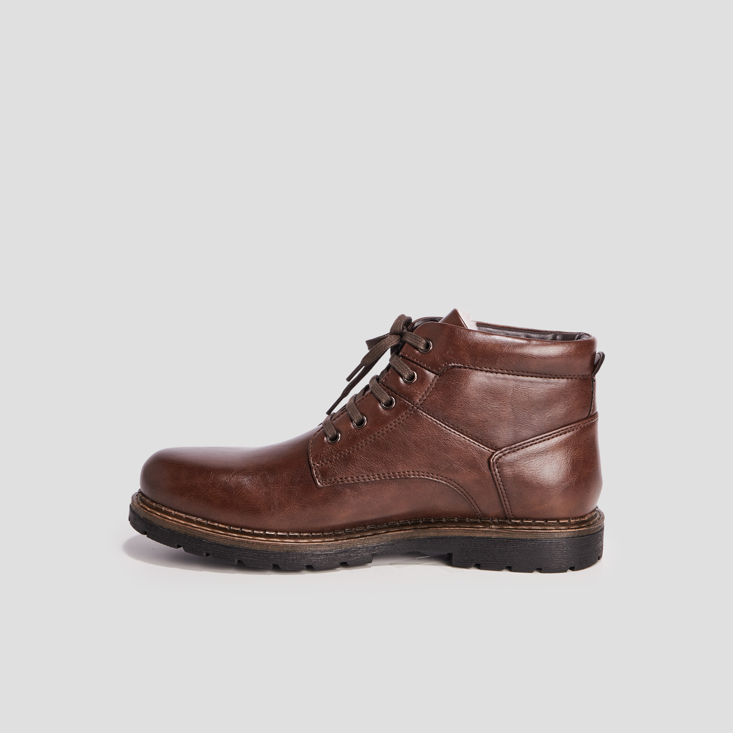 Bottines à lacets marron homme | La Halle