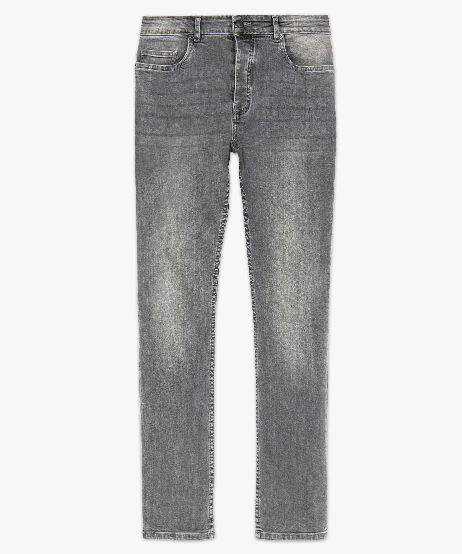 Jean homme straight en coton stretch grey | GEMO